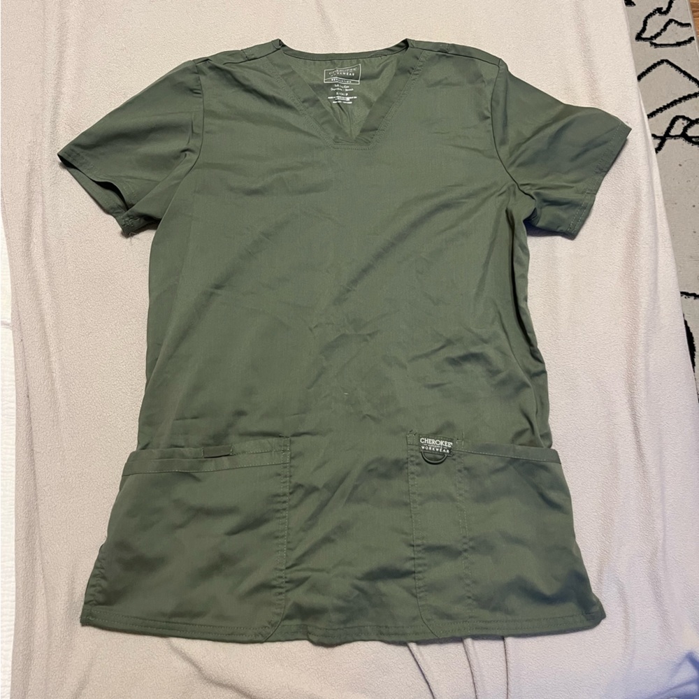 Cherokee - Olive green Workwear Revolution scrub top